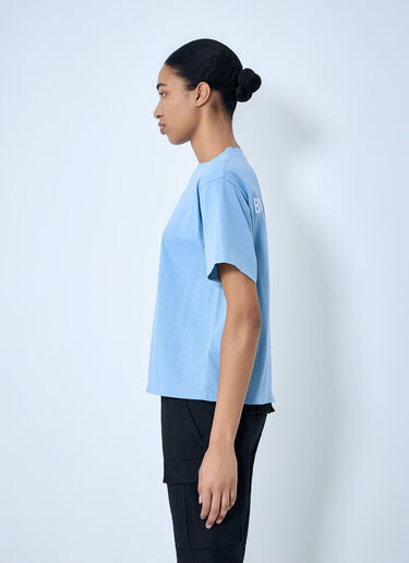 LN-CC® - Balenciaga: Medium Fit T-Shirt - Blue Balenciaga Medium Fit T-Shirt Blue bal0263004