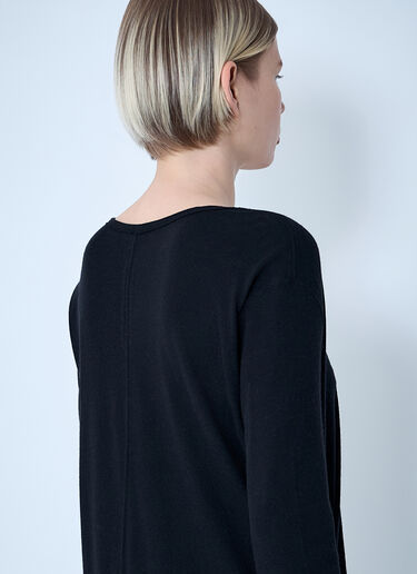 LN-CC® - Rick Owens: Hiked Long Sleeve Top - Black Rick Owens Hiked Long Sleeve Top Black ric0261013