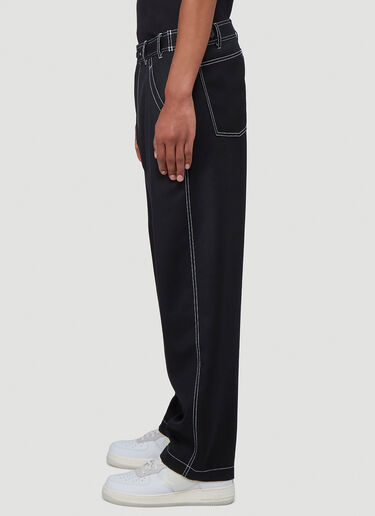 LN-CC® - Comme des Garcons SHIRT: Contrast-Stitch Pants - Black Comme des Garcons SHIRT Contrast-Stitch Pants Black cdg0140001