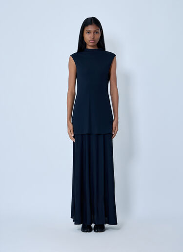 Jil Sander 粘胶混纺连衣裙 海军蓝 jil0264008