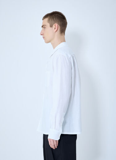 Dolce & Gabbana Linen Spread Collar Shirt White dol0160004