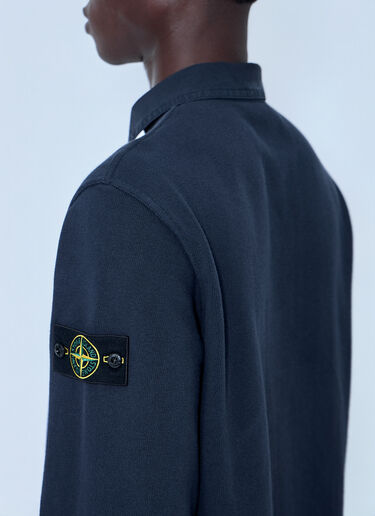 Stone Island Long Sleeve Polo Shirt Navy sto0165075