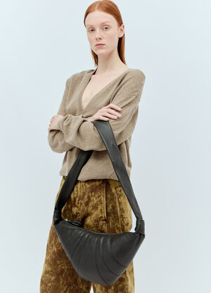 Lemaire Medium Croissant Crossbody Bag Black lem0358003