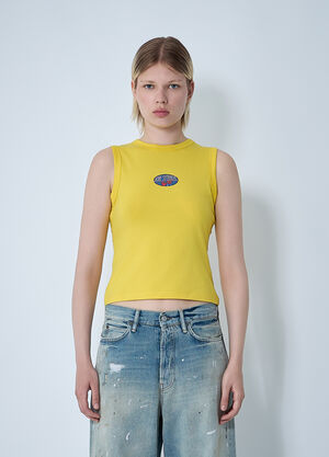 Acne Studios Logo Motif Tank Top Yellow acn0261003