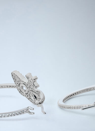 LN-CC® - Vivienne Westwood: Olympia Hoop Earrings - Silver Vivienne Westwood Olympia Hoop Earrings Silver vvw0264036