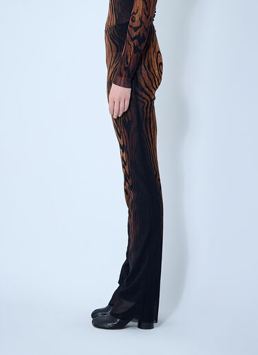 LN-CC® - Jean Paul Gaultier: Wood Mesh Pants - Black Jean Paul Gaultier Wood Mesh Pants Black jpg0261002