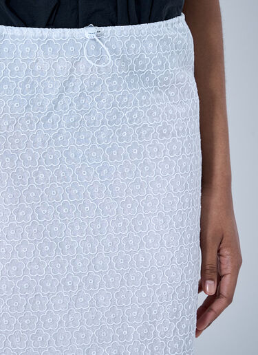 LN-CC® - Cecilie Bahnsen: ウィンドフラワーエンブroidery、Cbdonnaスカート - ホワイト Cecilie Bahnsen ウィンドフラワーエンブroidery、Cbdonnaスカート ホワイト cec0264006