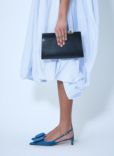 Jacquemus Le Salon Leather Shoulder Bag Black jac0264041