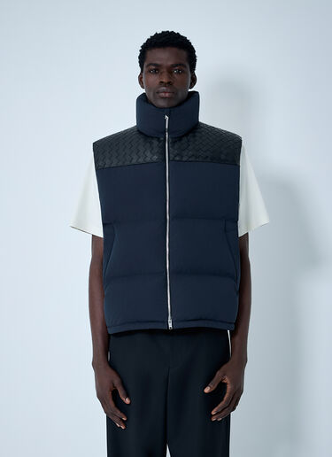 Bottega Veneta Tech Nylon Puffer Gilet Navy bov0162005