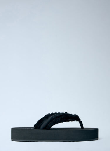 LN-CC® - Balenciaga: Jet Lag Thong-Strap Sandals - Black Balenciaga Jet Lag Thong-Strap Sandals Black bal0264025