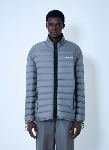 Miu Miu Lightweight Pongé Down Jacket Grey miu0162010