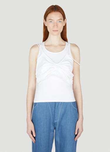 LN-CC® - Mainline:RUS/Fr.CA/DE: Draped Tank Top - White Mainline:RUS/Fr.CA/DE Draped Tank Top White mai0352003