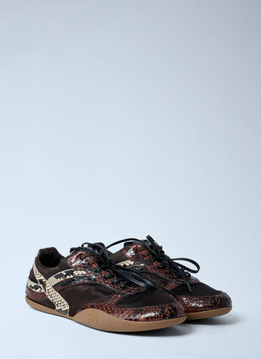 LN-CC® - Miu Miu: Gymnasium 运动鞋 - 棕色 Miu Miu Gymnasium 运动鞋 棕色 miu0262014