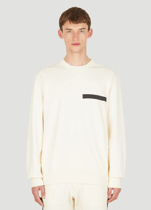 LN-CC® - Alexander McQueen: Logo Patch Sweatshirt - Cream Alexander McQueen Logo Patch Sweatshirt Cream amq0150002