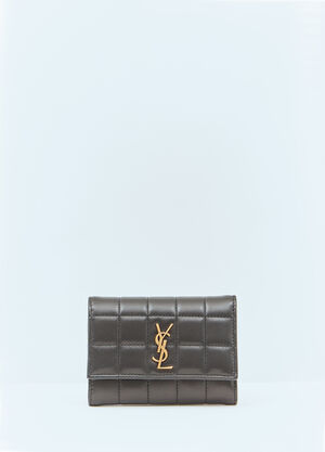 Saint Laurent Cassandre Matelassé Carré Bi-Fold Wallet Black sla0258035