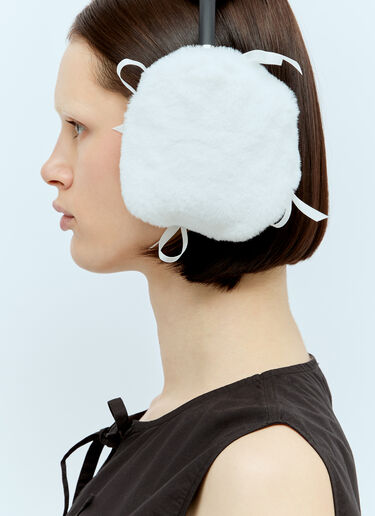 LN-CC® - Praying: Furry Headphones Cover - White Praying Furry Headphones Cover White pry0254006