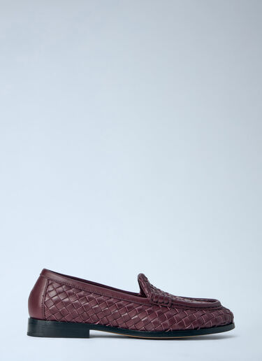 Bottega Veneta Silenzio Loafers Burgundy bov0264036