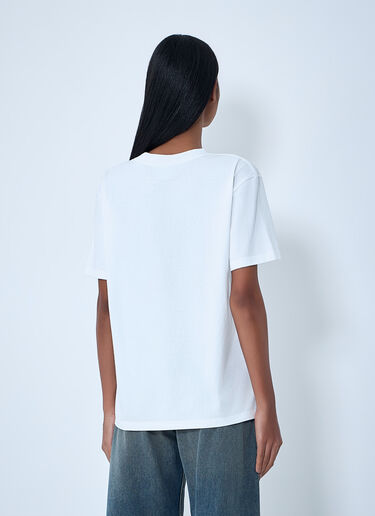 LN-CC® - MM6 Maison Margiela: ロゴモチーフ Tシャツ - ホワイト MM6 Maison Margiela ロゴモチーフ Tシャツ ホワイト mmm0264007