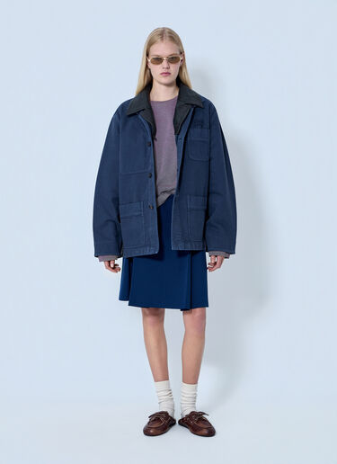 LN-CC® - Miu Miu: Single-Breasted Garment-Dyed Gabardine Jacket - Blue Miu Miu Single-Breasted Garment-Dyed Gabardine Jacket Blue miu0264102