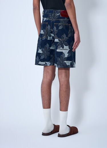 LN-CC® - Gucci: Denim Jacquard Shorts - Blue Gucci Denim Jacquard Shorts Blue guc0160002