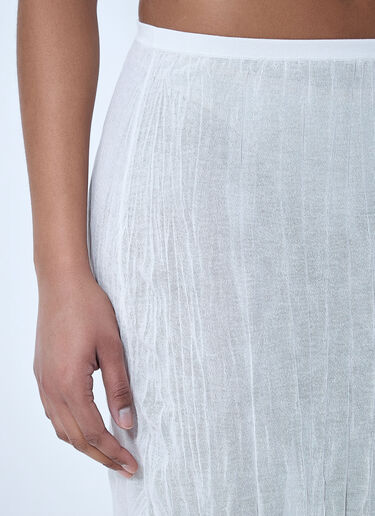 LN-CC® - TOTEME: Textured Knit Maxi Skirt - White TOTEME Textured Knit Maxi Skirt White tot0264014
