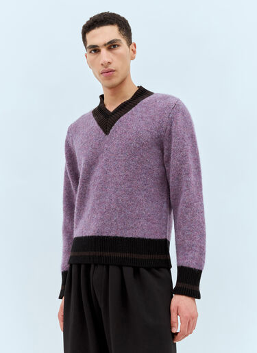 LN-CC® - Dries Van Noten: Moon Sweater - Purple Dries Van Noten Moon Sweater Purple dvn0158023