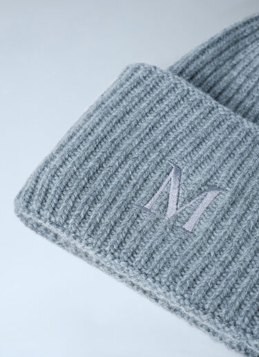 Max Mara 徽标图案无檐便帽 浅灰色 max0262035