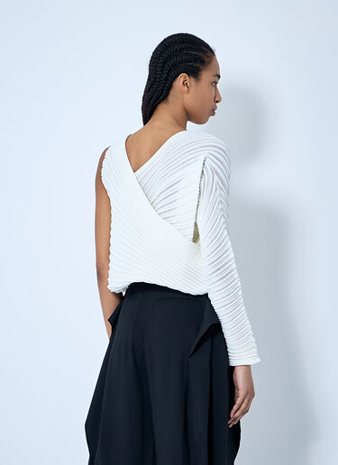 Issey Miyake Stream Knit Top White ism0260003