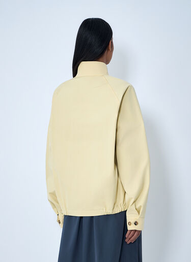 LN-CC® - Miu Miu: High-Neck Zip Jacket - Cream Miu Miu High-Neck Zip Jacket Cream miu0264005
