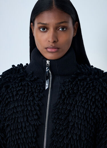 LN-CC® - Moncler x EE72 by Edward Enninful: 纹理羊毛混纺开衫 - 黑色 Moncler x EE72 by Edward Enninful 纹理羊毛混纺开衫 黑色 mee0262008