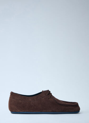 LN-CC® - Jil Sander: Suede Moccasin Shoes - Brown Jil Sander Suede Moccasin Shoes Brown jil0265023