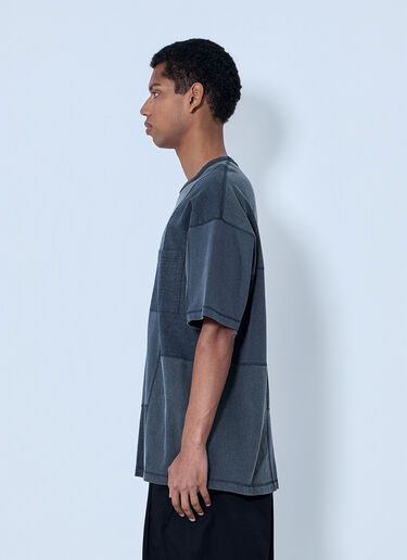 Comme des Garçons Homme 패치워크 코튼 티셔츠 회색 cdh0164007