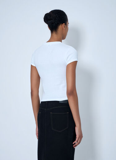 Saint Laurent Cotton Jersey T-Shirt White sla0264041