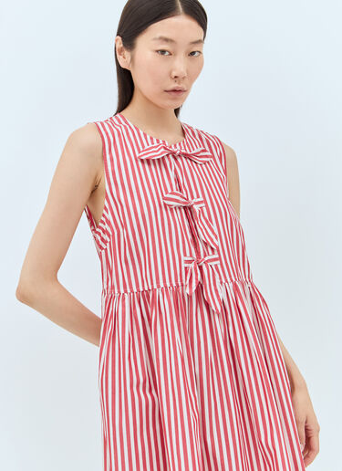 LN-CC® - GANNI: Mini Bow Tie Dress - Red GANNI Mini Bow Tie Dress Red gan0257026