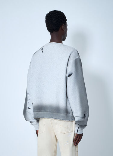 LN-CC® - Acne Studios: Sprayed Logo Sweatshirt - Grey Acne Studios Sprayed Logo Sweatshirt Grey acn0164039