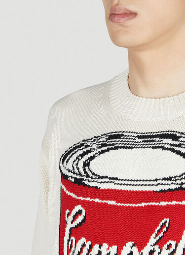 LN-CC® - Junya Watanabe: Soup Andy Warhol Sweater - White Junya Watanabe Soup Andy Warhol Sweater White jwn0152003
