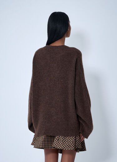 LN-CC® - GANNI: Brushed Knit Sweater - Brown GANNI Brushed Knit Sweater Brown gan0263001