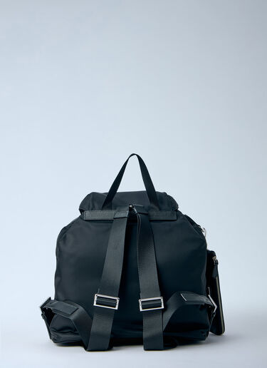 LN-CC® - Prada: Re-Nylon Medium Backpack - Black Prada Re-Nylon Medium Backpack Black pra0260040