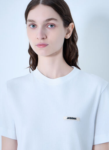 Jacquemus Gros Grain T-Shirt White jac0264023
