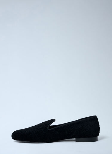 TOTEME Shearling-Lined Suede Loafers Black tot0263056