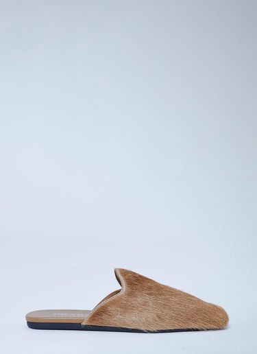 LN-CC® - Prada: Leather Pony-Hair Mules - Sand Prada Leather Pony-Hair Mules Sand pra0262111