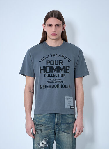 LN-CC® - Yohji Yamamoto: Logo Motif T-Shirt - Grey Yohji Yamamoto Logo Motif T-Shirt Grey yoy0160023