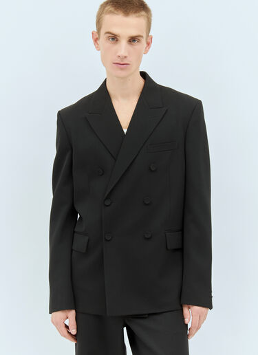 LN-CC® - Gucci: Double-Breasted Wool Blazer - Black Gucci Double-Breasted Wool Blazer Black guc0158003