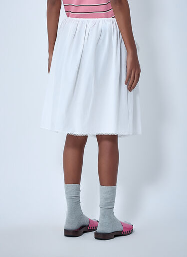 LN-CC® - Miu Miu: Gathered Skirt - White Miu Miu Gathered Skirt White miu0263009