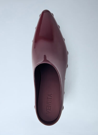LN-CC® - Bottega Veneta: Gondola Studded Rubber Mules - Burgundy Bottega Veneta Gondola Studded Rubber Mules Burgundy bov0264039