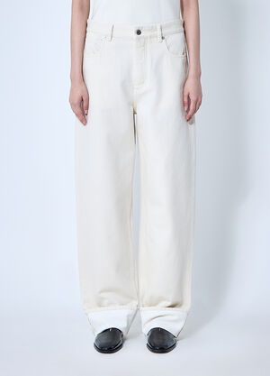 LN-CC® - Bottega Veneta: Jeans With Turned-Up Cuffs - White Bottega Veneta Jeans With Turned-Up Cuffs White bov0260005