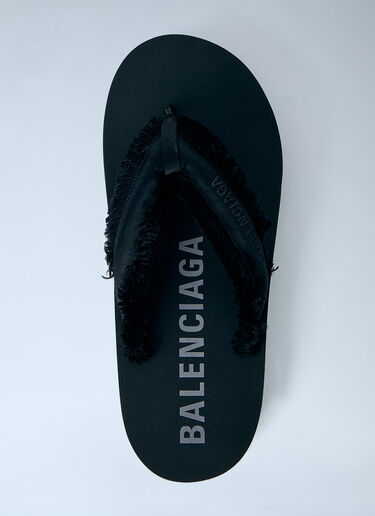 LN-CC® - Balenciaga: Jet Lag Thong-Strap Sandals - Black Balenciaga Jet Lag Thong-Strap Sandals Black bal0264025