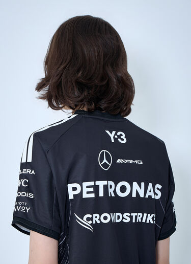 LN-CC® - Y-3 MERCEDES: Graphic Print Logo T-Shirt - Black Y-3 MERCEDES Graphic Print Logo T-Shirt Black yyy0364073
