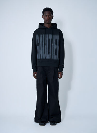 LN-CC® - Jean Paul Gaultier: Logo Motif Hooded Sweatshirt - Black Jean Paul Gaultier Logo Motif Hooded Sweatshirt Black jpg0161006