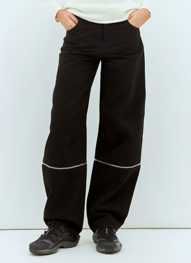 LN-CC® - Moncler x Willow Smith: Zip Panels Jeans - Black Moncler x Willow Smith Zip Panels Jeans Black mwi0258011